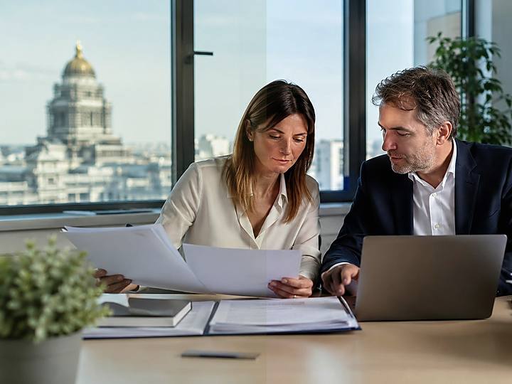 Échange calme autour de documents administratifs